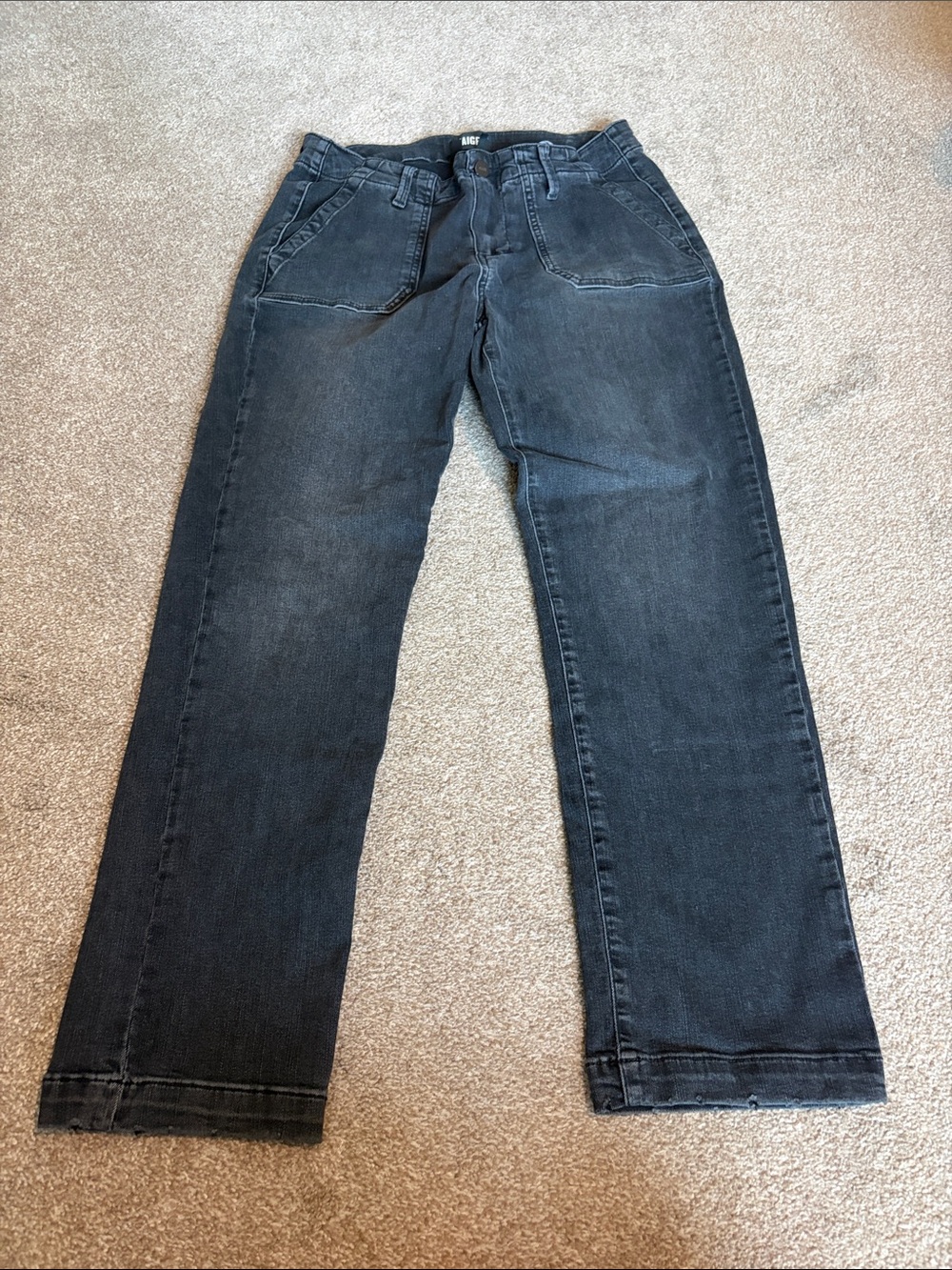 PAIGE Women's Mayslie straight ankle faded stone jeans size 27